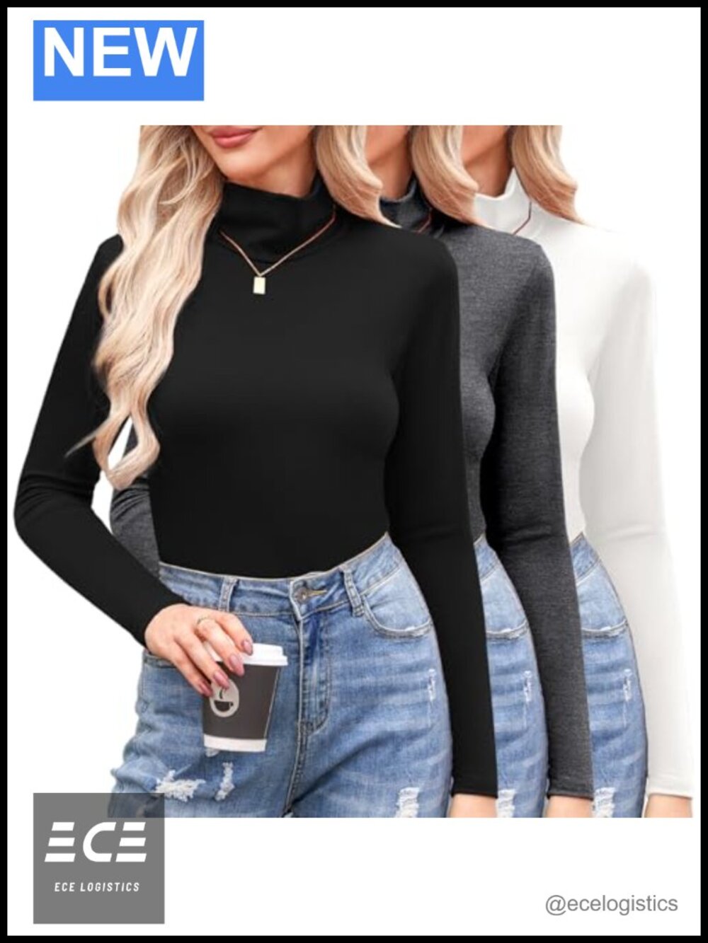 Women's Turtleneck Long Sleeve Thermal Underwear Top Cotton Stretch Base Layer